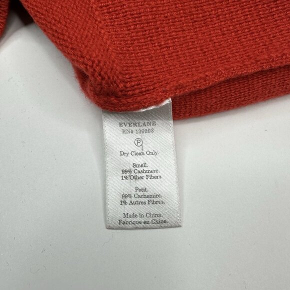 Everlane Women's Poppy Red High Neck Long Sleeve Cashmere Sweater S/C42.3 - Picture 8 of 14